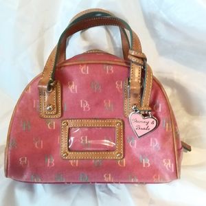 Discontinued Vintage Dooney & Bourke Monogram Print Small Handbag